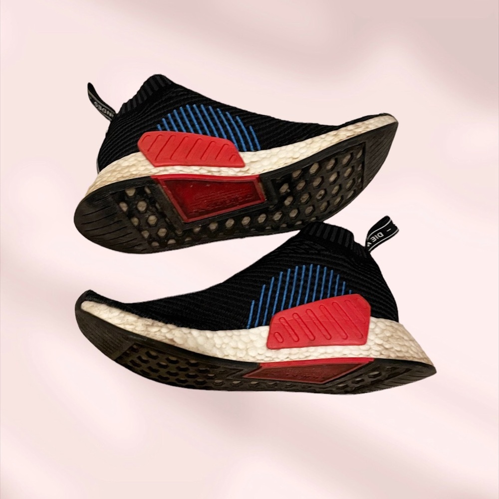 Adidas NMD CS2 Core Black Red Solid Primeknit Sneakers